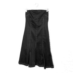 Size 4 RUTH Black Strapless A-Line Dress